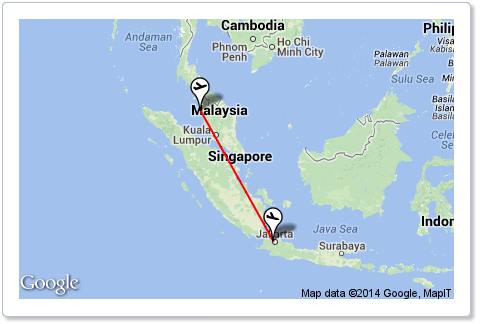 Flights from Penang to Jakarta