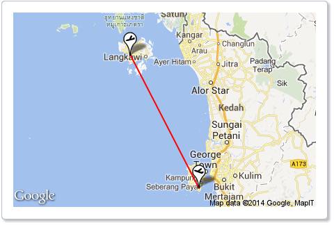 Flights from Penang to Langkawi
