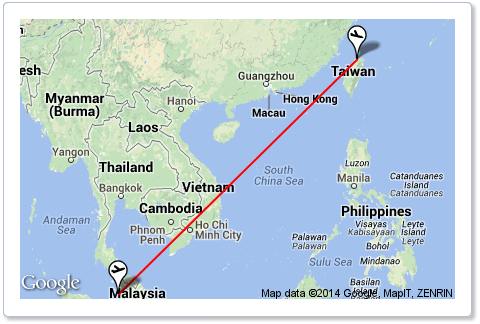 Flights from Penang to Taiwan
